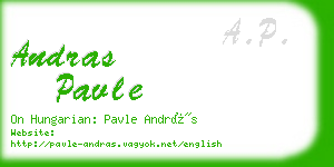 andras pavle business card